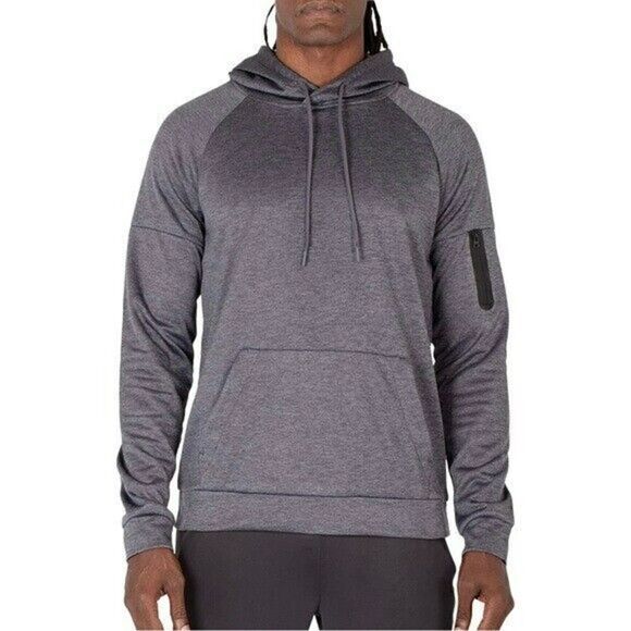 Layer 8 Men’s Gray Performance Hoodie Size Small NEW - Picture 1 of 12